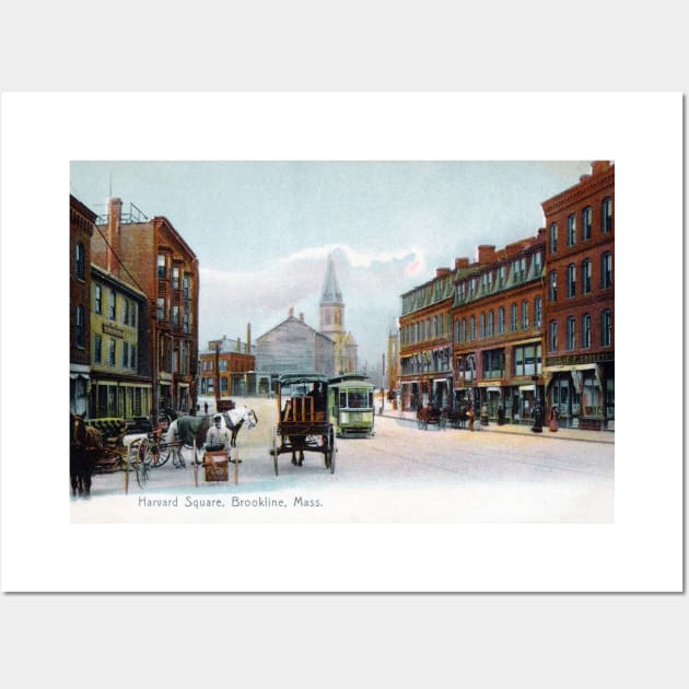 1905 Harvard Square Brookline Massachusetts Wall Art by historicimage